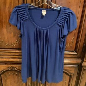 Aqua from Bloomingdales Pleated Detail Top